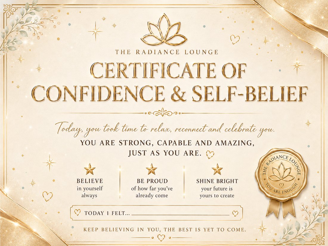 Teen Certificate of Confidence and Self-Belief