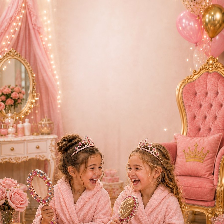 Two children enjoying a Kids Spa Day