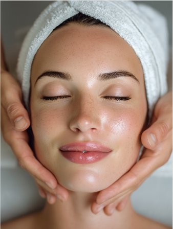 A relaxing facial treatment